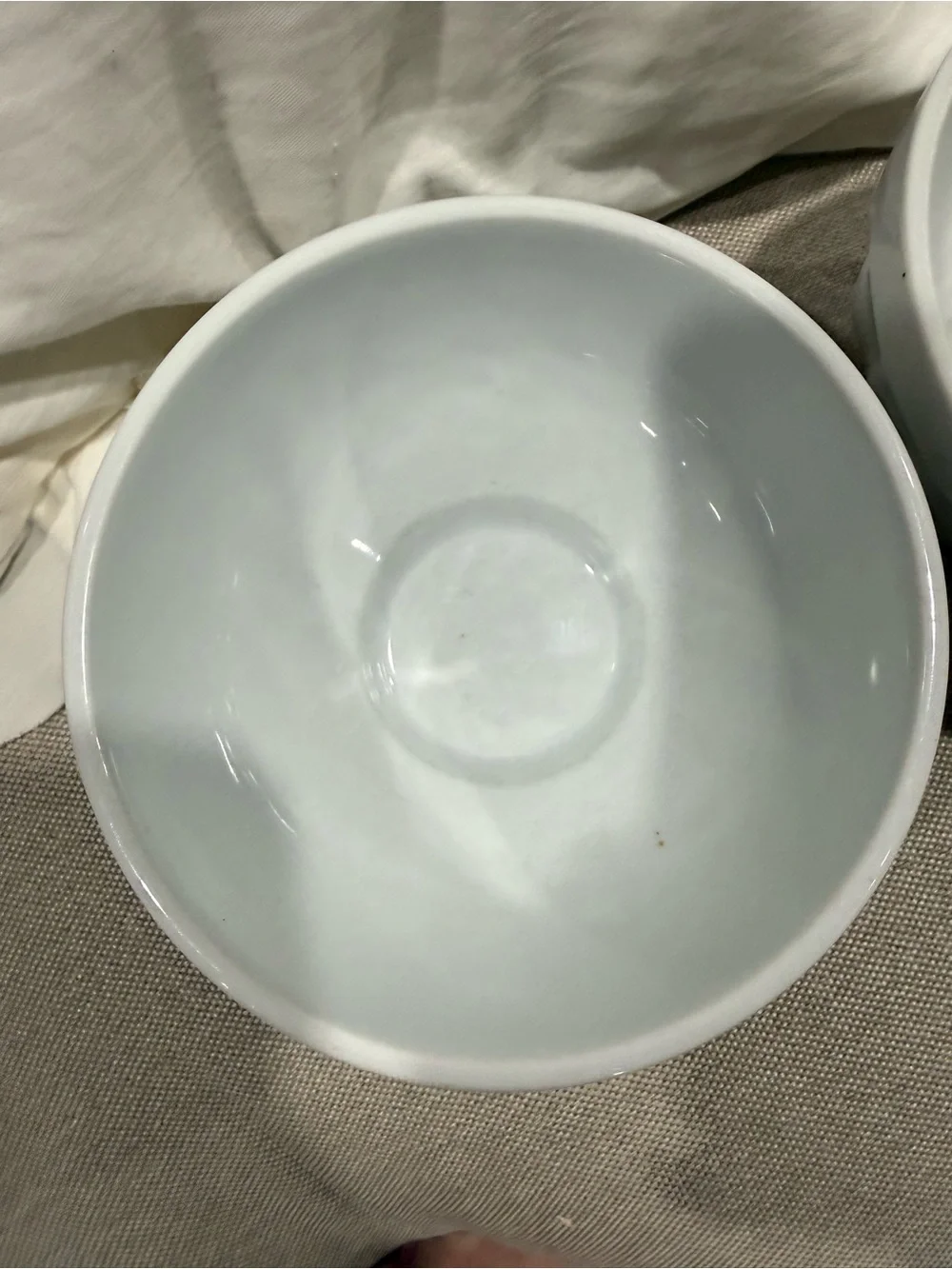 Pier 1 White Fluted Ceramic Dessert Bowls - Set of 2